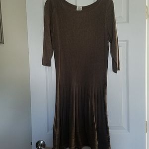 Taupe sweater dress